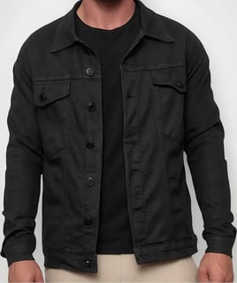Jaqueta Masculina Sarja Jeans Slim Cores Clássicas Premium