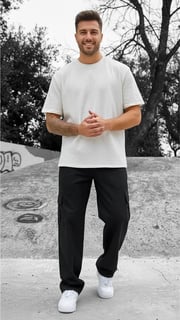 Nome do produto Calça Cargo Masculina Larga Skate Bolso Lateral Unissex Nfe
