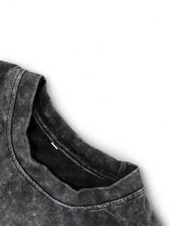 Nome do produto Conjunto de Camiseta e Shorts de Estilo Punk Preto Slim Fit de Manga Curta e Gola Careca, Lavado, Estampa Personalizada 