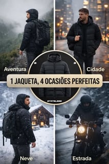 Nome do produto Jaqueta Masculina Forrada Térmica Impermeável C/capuz Frio
