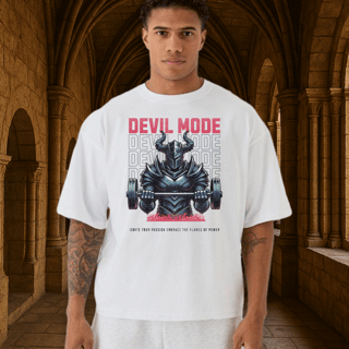 Camiseta Oversized Devil Mode - Medieval Gym