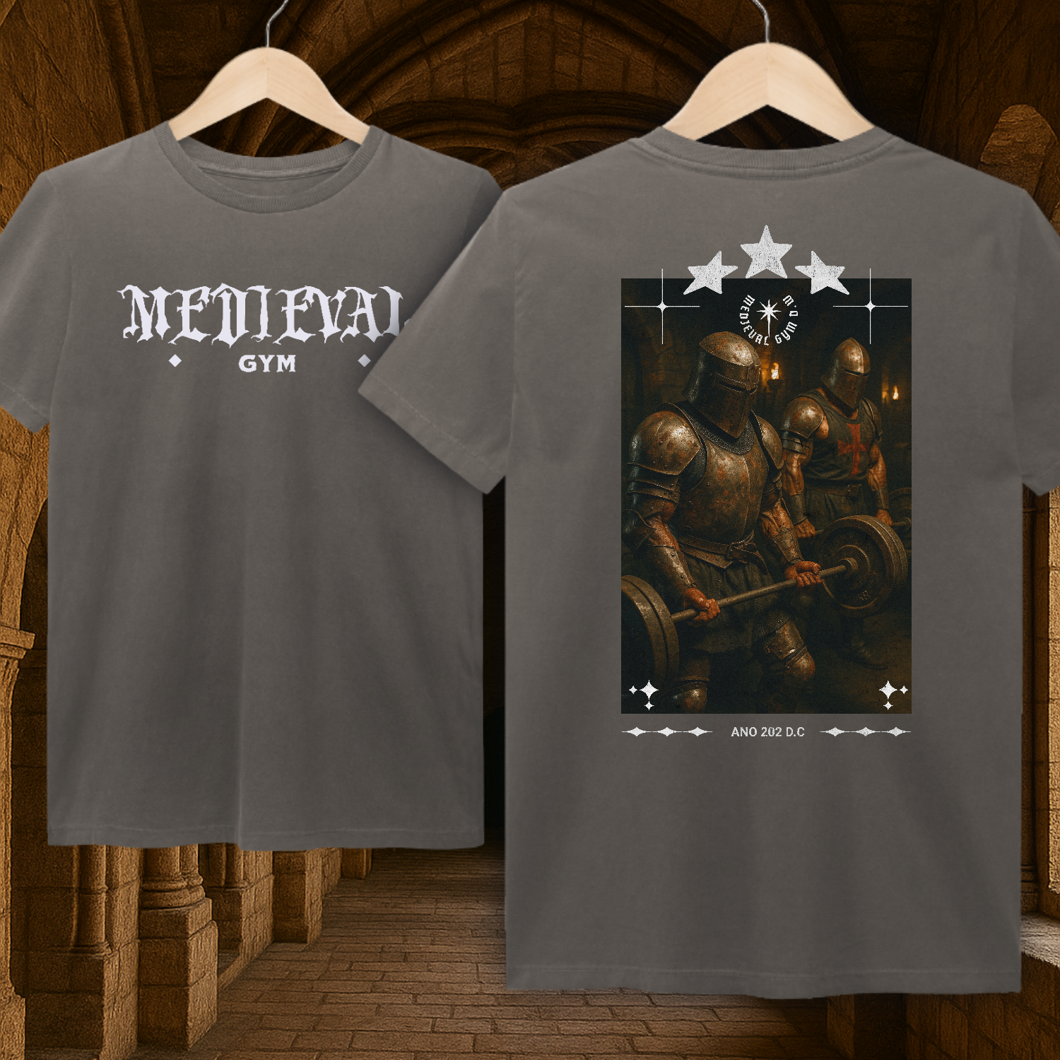 Camiseta Estonada Twin Blades – Medieval Gym