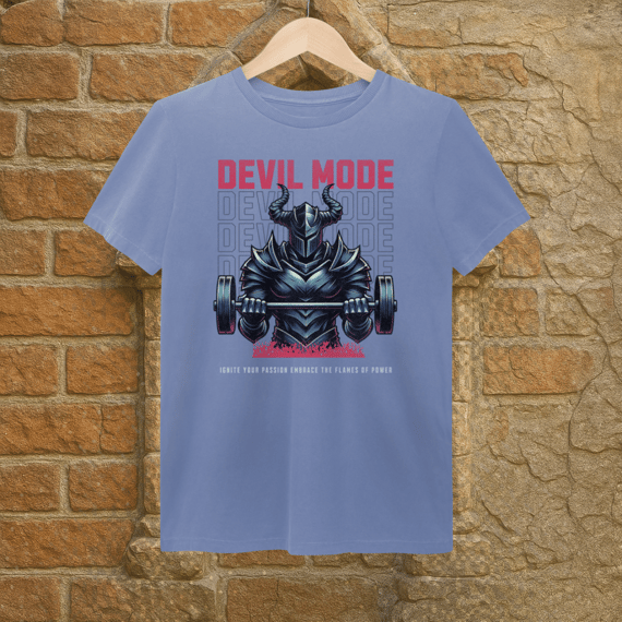 Camiseta Estonada Devil Mode - Medieval Gym