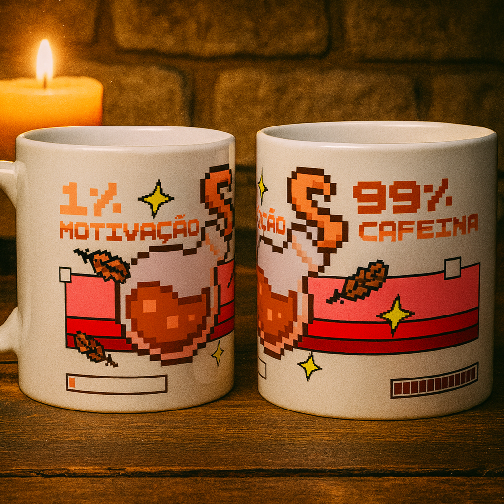 Caneca 1% motivação 99% cafeina