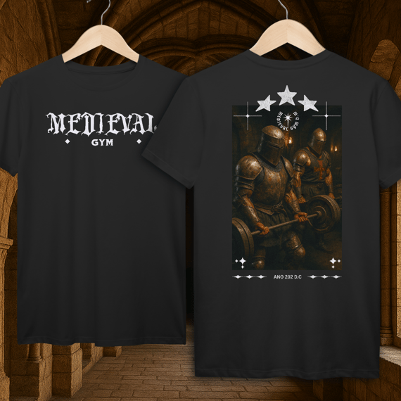 Camiseta Premium Twin Blades – Medieval Gym