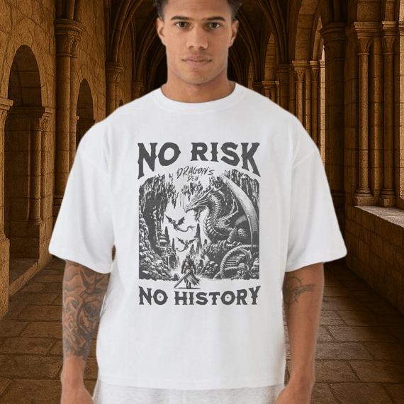 Camiseta Oversized No risk No history