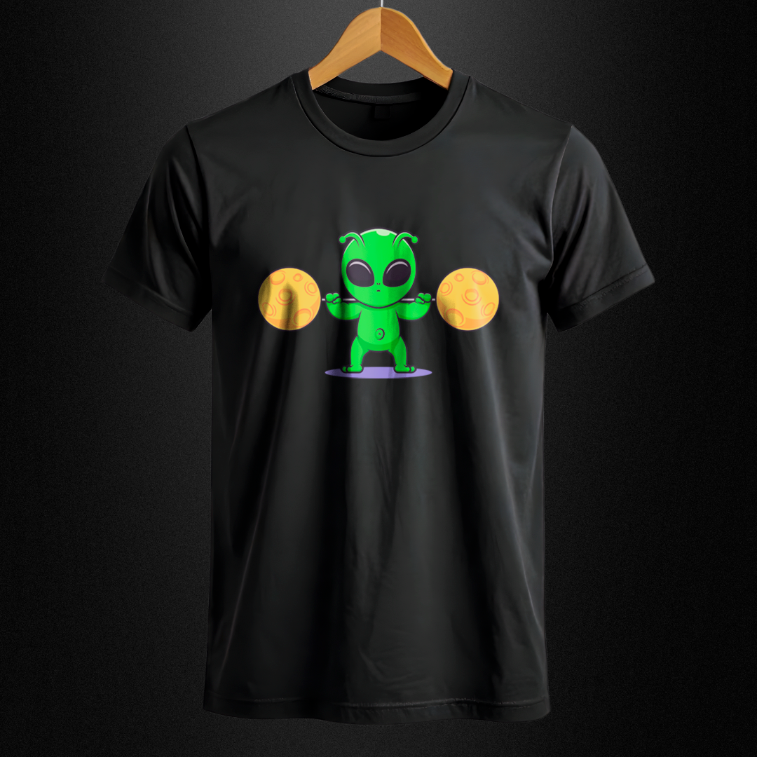 Nome do produto: Camiseta Quality - Alien na Musculação