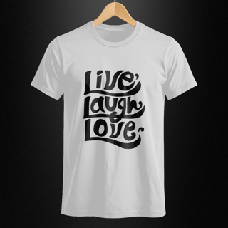 Nome do produto Camiseta Quality - Live, Laugh, Love