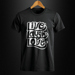 Nome do produto Camiseta Quality - Live, Laugh, Love