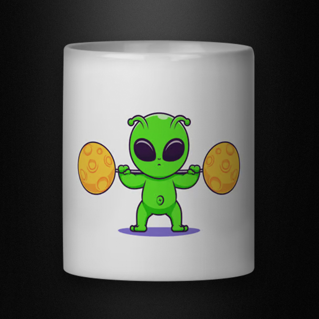 Nome do produto: Caneca - Alien na Musculação