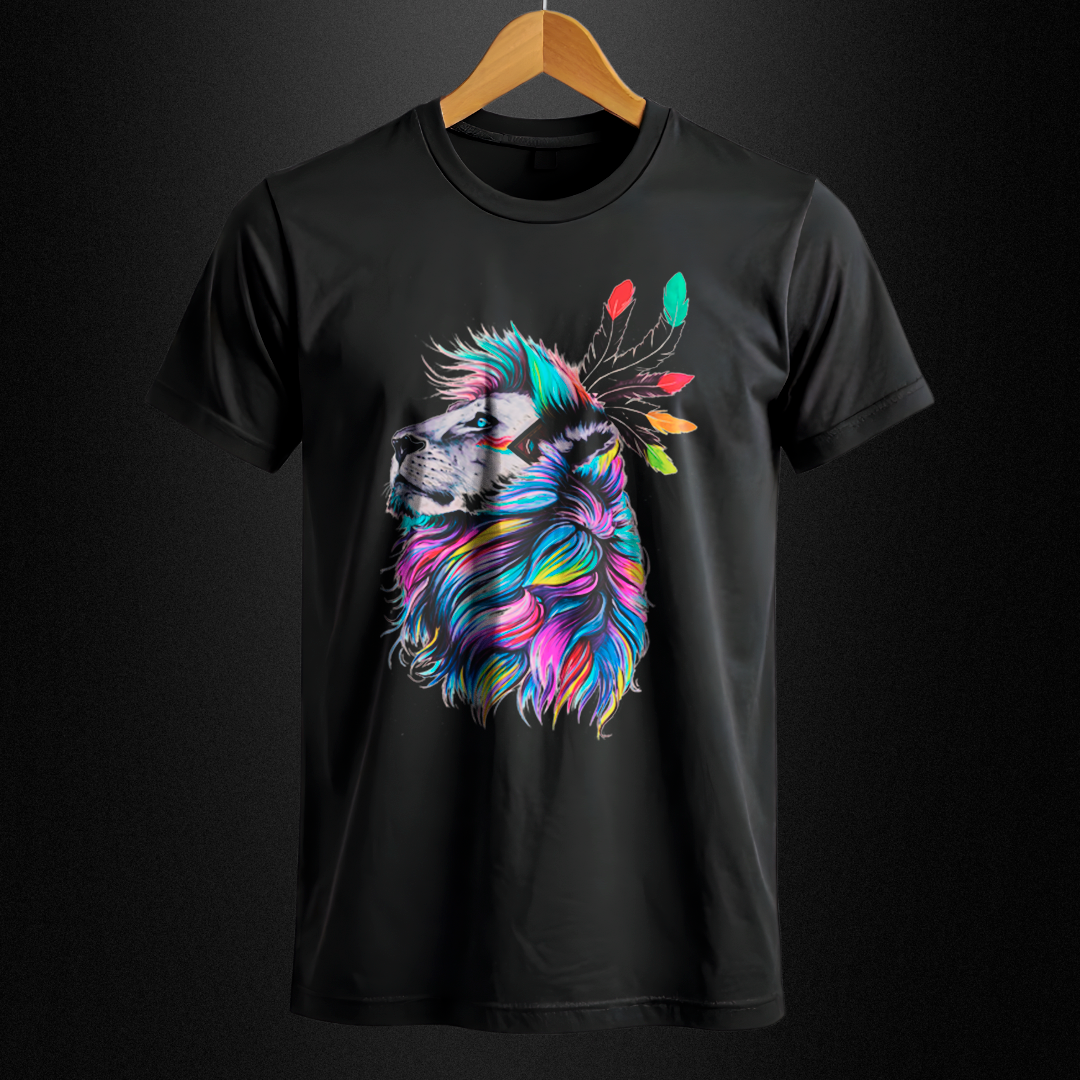 Nome do produto: Camiseta Quality - Leão Psicodélico