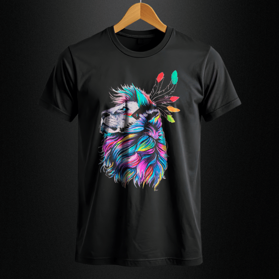 Camiseta Quality - Leão Psicodélico