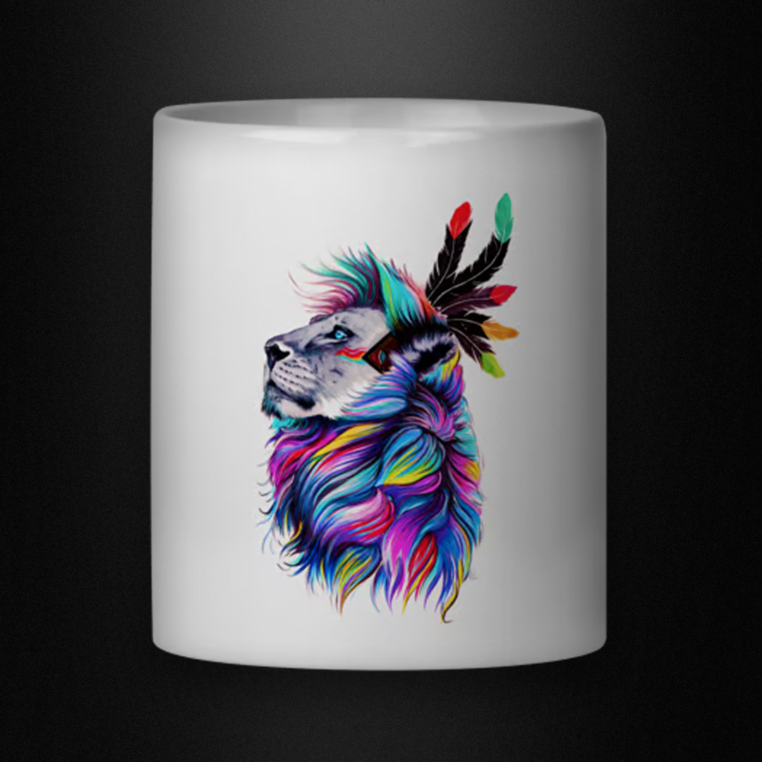 Nome do produto: Caneca - Leão Psicodélico