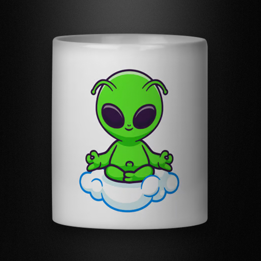 Nome do produto: Caneca - Alien Meditando