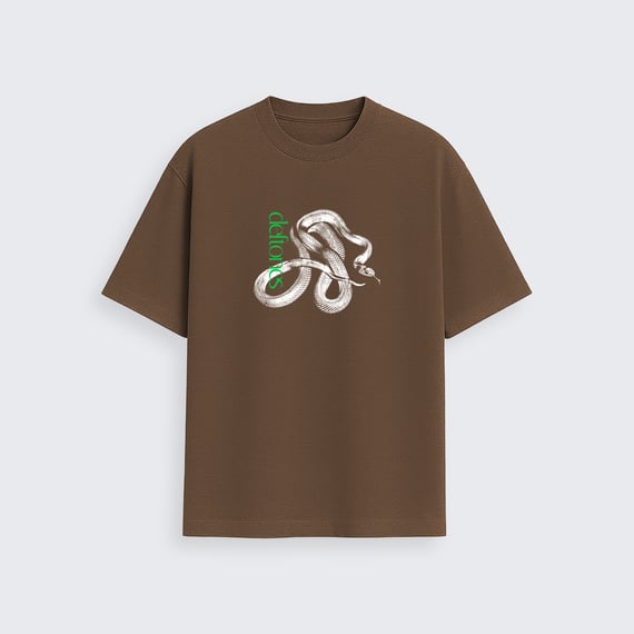 Camiseta Oversized Deftones Private White Snake