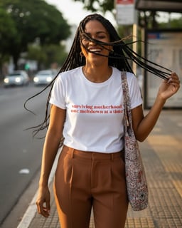 Nome do produto surviving motherhood one meltdown at a time (camiseta)