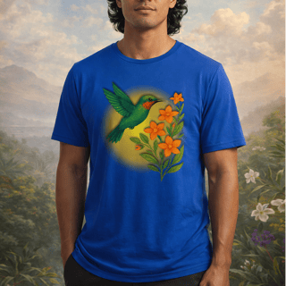 Camiseta T-Shirt - Purifique Com Colibri e Vibre Prosperidade