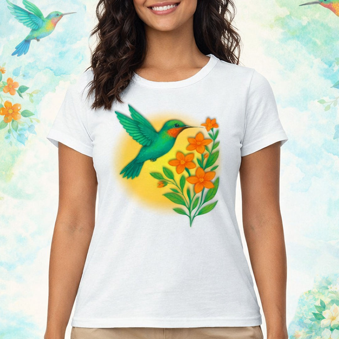 Nome do produto: Camiseta Baby Long Purifique Colibri