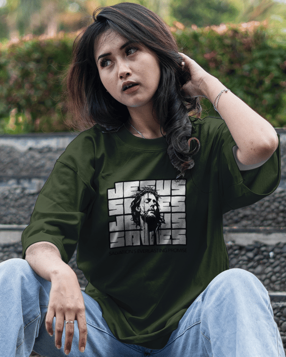 T-Shirt Oversized Unissex  - Jesus Saves