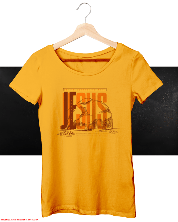 T-Shirt Feminina - Estou edificado em Jesus 