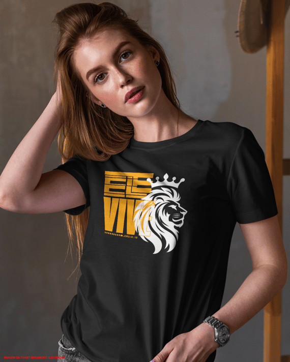 T-Shirt Feminina - Ele vive