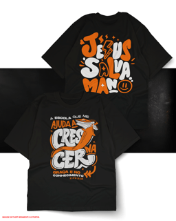 Nome do produto T-Shirt Oversized Unissex - Ajuda a crescer