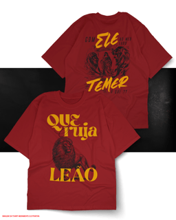 T-Shirt Oversized Unissex - Que ruja o leão 