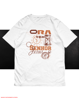 Nome do produto T-Shirt Unissex Plus Size - Ora vem senhor Jesus