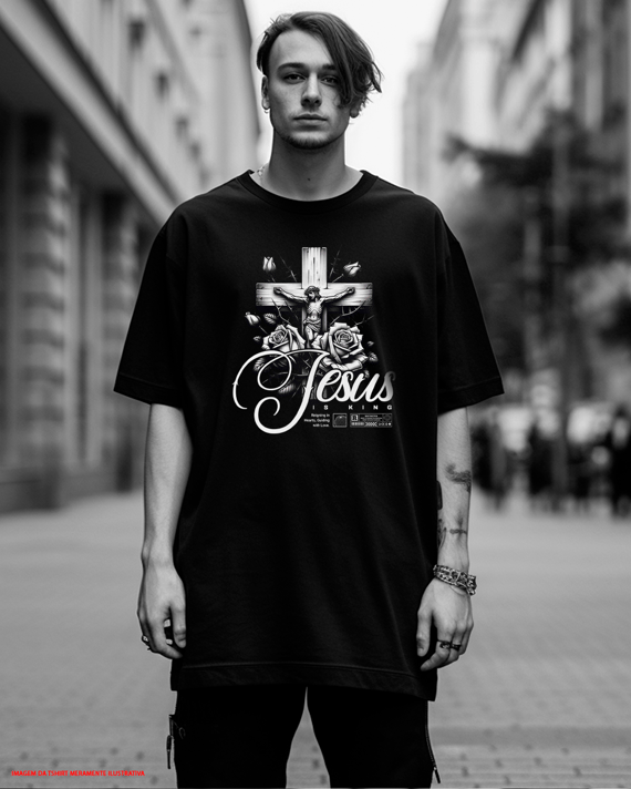 T-Shirt Oversized Unissex - Jesus is king