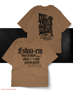 Nome do produto T-Shirt Oversized Unissex - Estou em uma grande obra