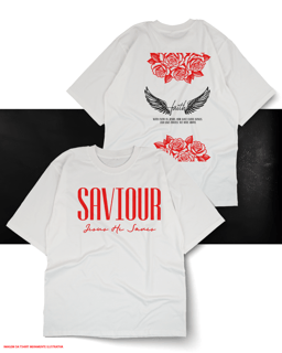 Nome do produto T-Shirt Oversized Unissex - Saviour Jesus he saves