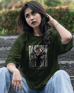 Nome do produto T-Shirt Oversized Unissex - Blessed 