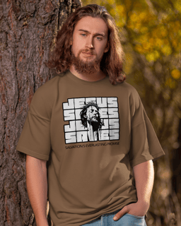 Nome do produto T-Shirt Oversized Unissex  - Jesus Saves