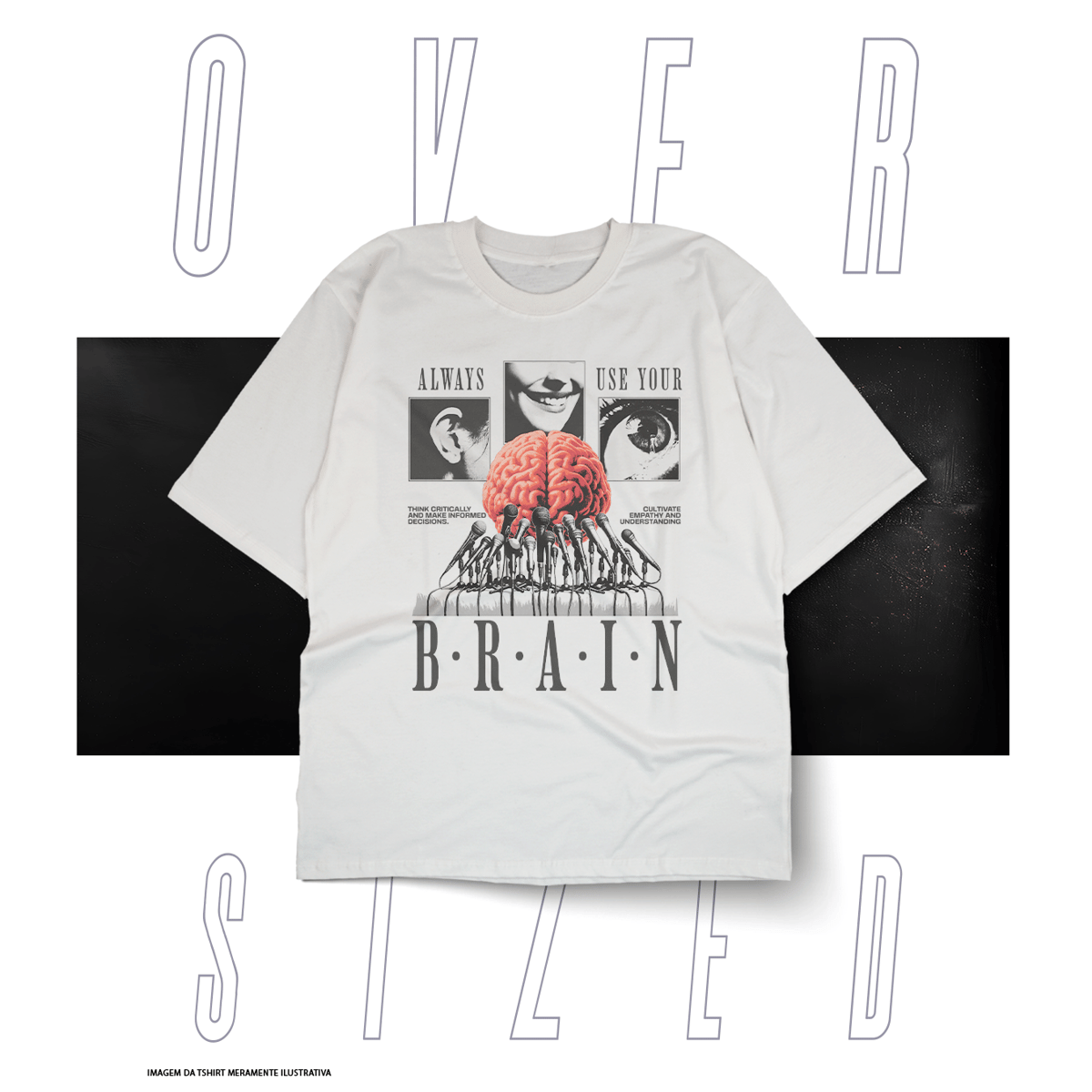 Nome do produto: Oversized Básica Street Wear - Brain