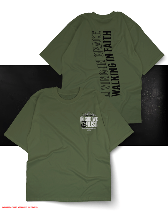 T-Shirt Oversized Unissex - In god is Trust