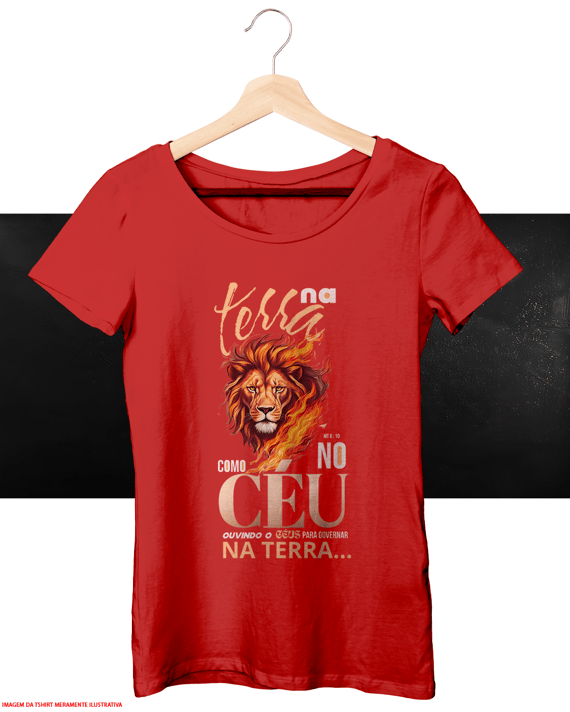 T-Shirt Feminina - Na terra como no céu 