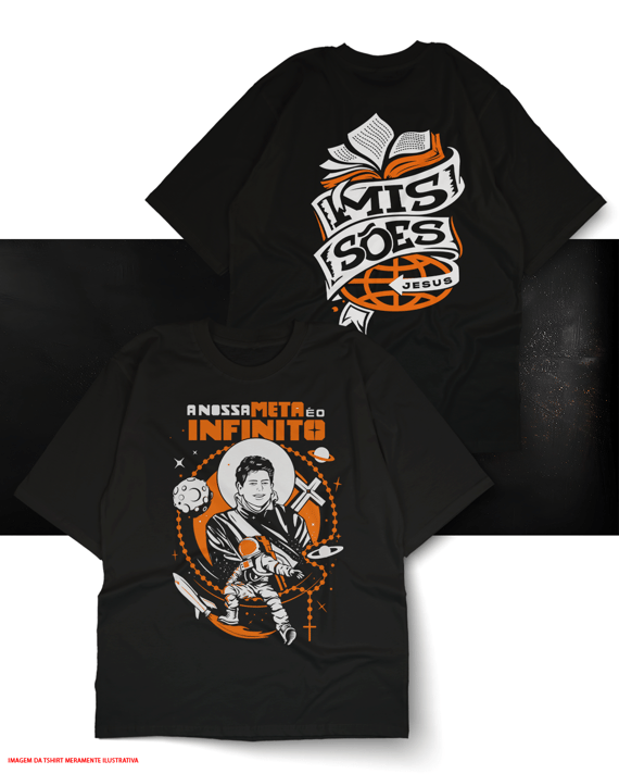 T-Shirt Oversized Unissex - Nossa metal é o infinito.