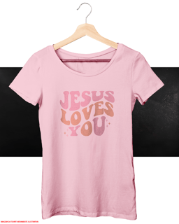 T-Shirt Feminina - Jesus Loves You