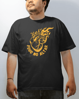 T-Shirt Unissex Plus Size - Fogo no altar