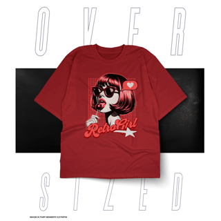 Nome do produto Oversized Básica Street Wear - Red Girl
