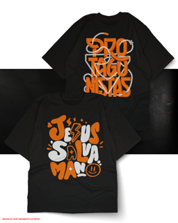 Nome do produto T-Shirt Oversized Unissex - Jesus salva mano