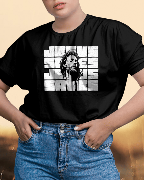 T-Shirt Unissex Plus Size - Jesus Saves