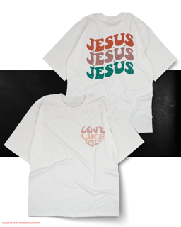 Nome do produto T-Shirt Oversized Unissex - Love Like Jesus