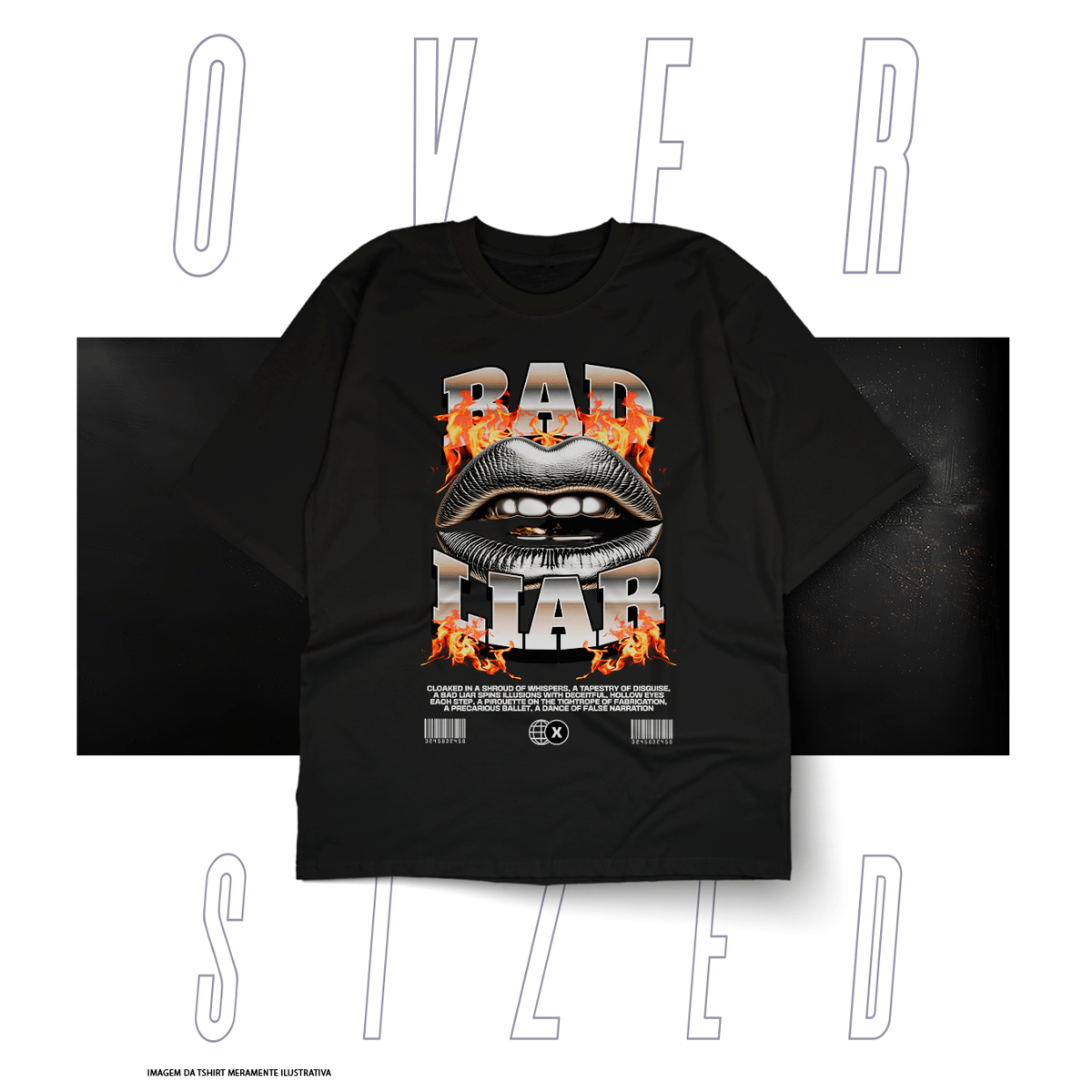 Nome do produto: Oversized Básica Street Wear - Bad Liar