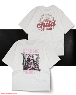 Nome do produto T-Shirt Oversized Unissex - Dear God thank you