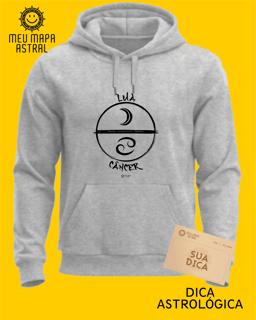 Nome do produto Moletom Câncer/Lua Gráfico