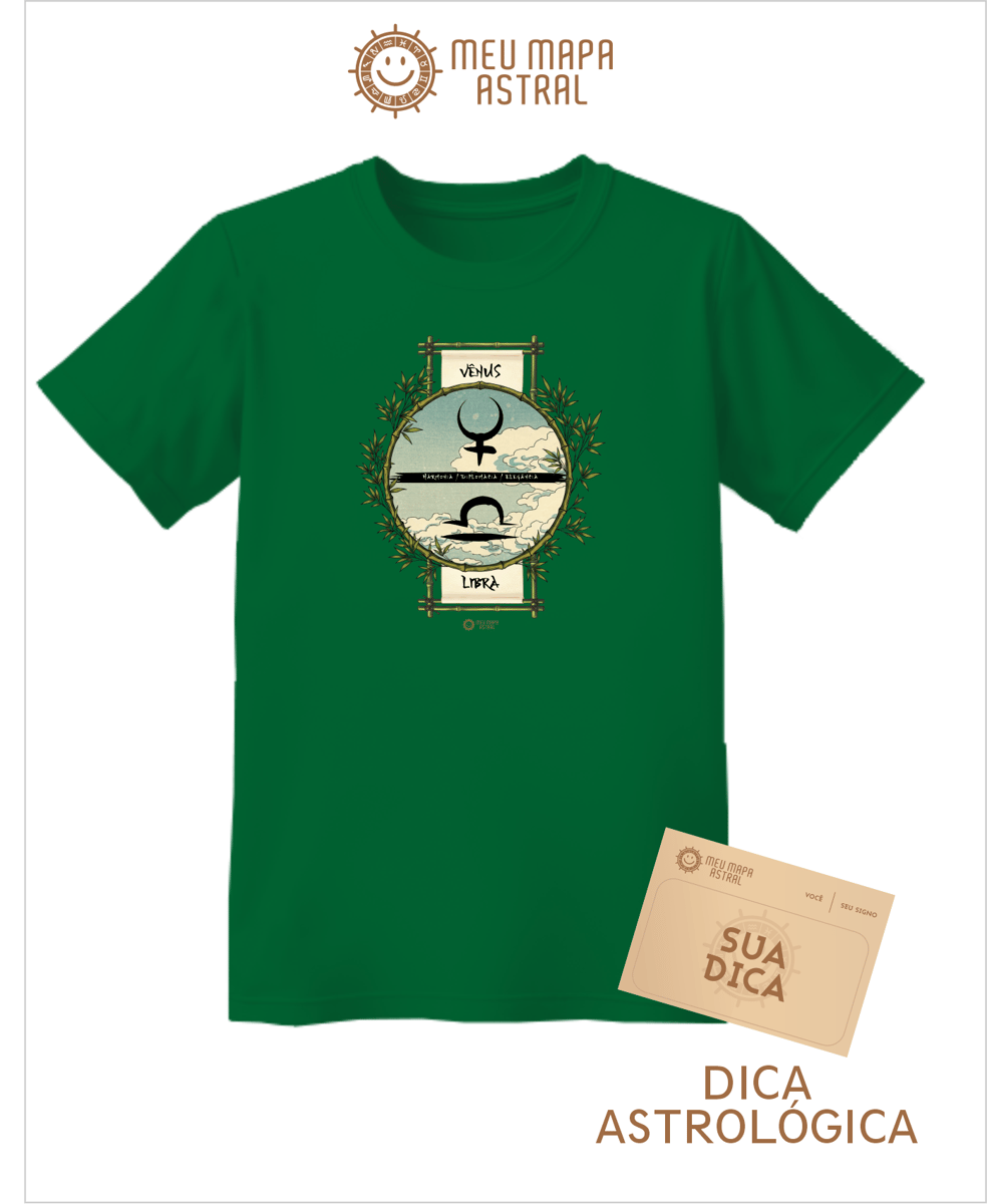 Nome do produto: Camiseta Libra/Vênus Ilustrada