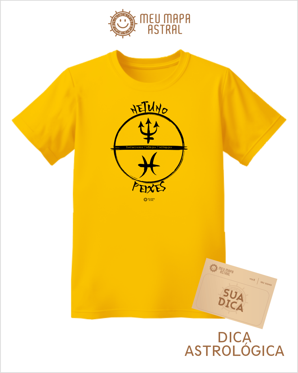 Nome do produto: Camiseta Peixes/Netuno Gráfica 