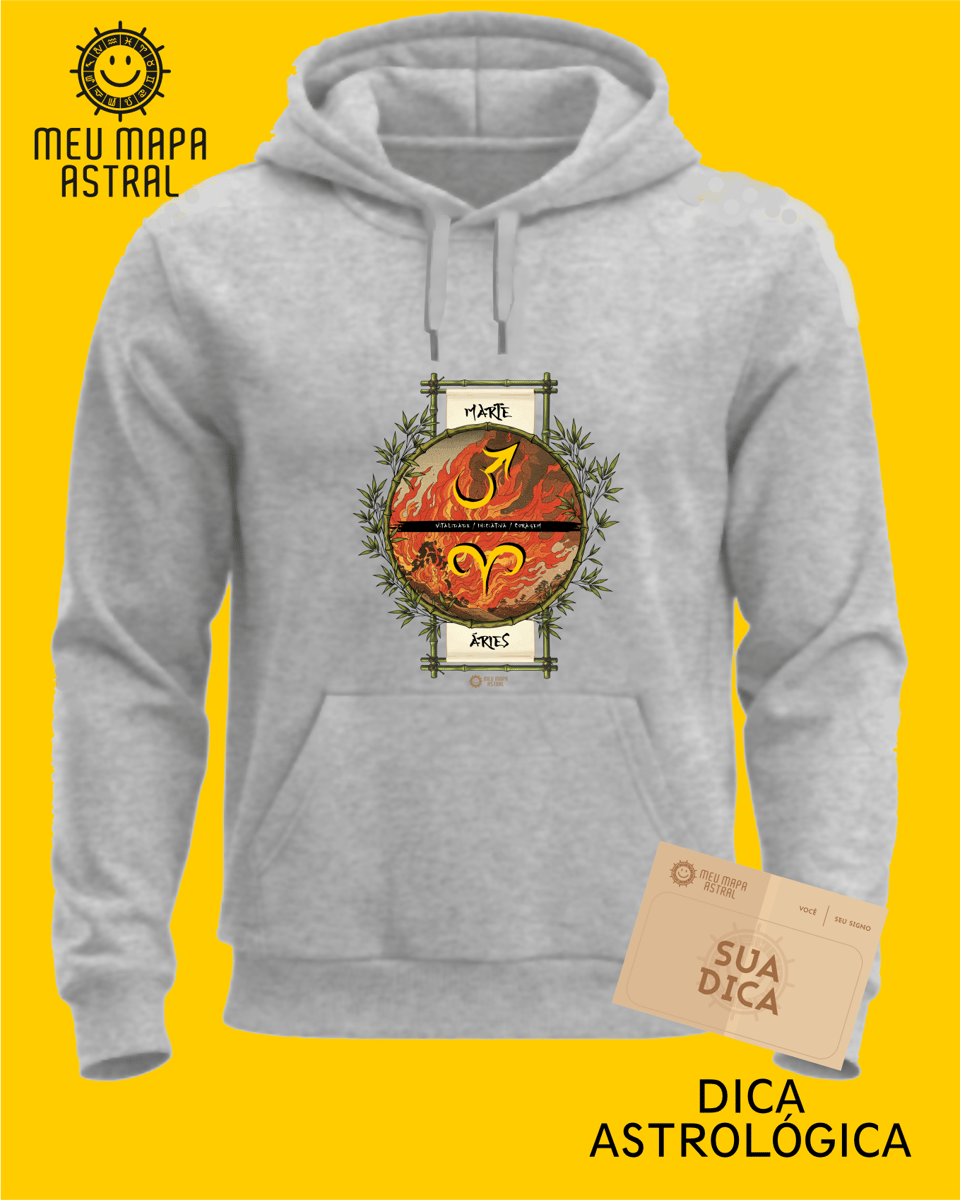 Nome do produto: Moletom Ilustrado Áries/Marte