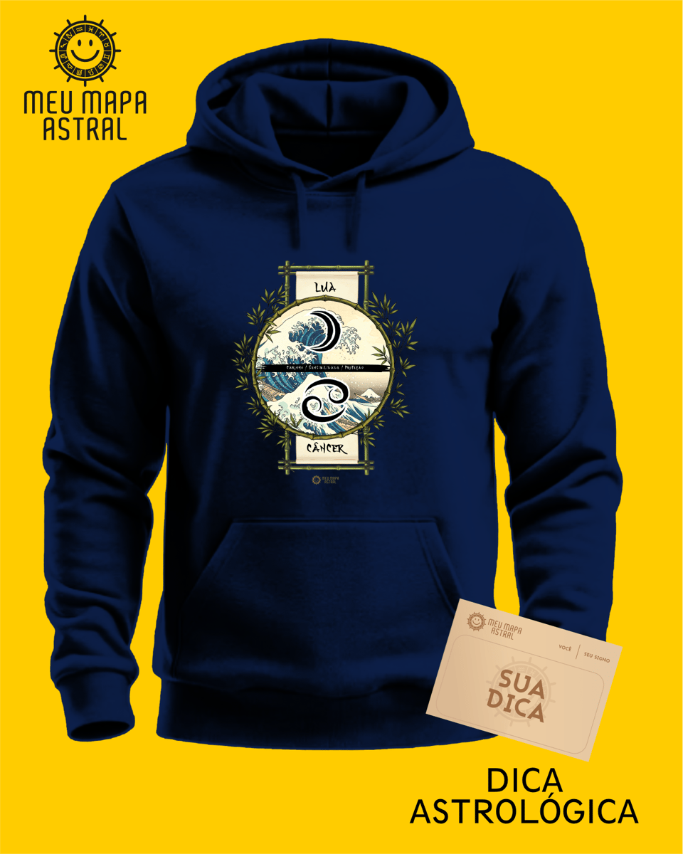 Nome do produto: Moletom Câncer/Lua Ilustrado
